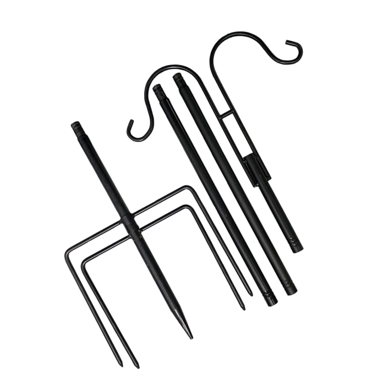 Yardenfun Garten Hirtenhaken aus Edelstahl 155cm Hoch Metall Haken für Solarleuchten Pflanzenampeln und Vogelfutterhäuschen Outdoor Aufhängevorrichtung für Terrasse und Garten