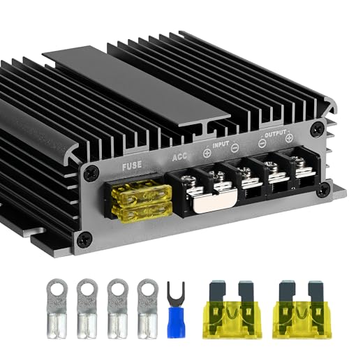 36V 48V to 12V Voltage Converter Golf Cart 30V-60V to 12V Step Down Transformer, 40A 480W Voltage Reducer IP68 Waterproof with Acc Control & Aluminum Alloy Shell4