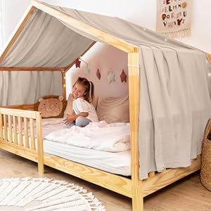 Lilimaus Himmelbett BH-HB-SINGLE Beige Baumwolle