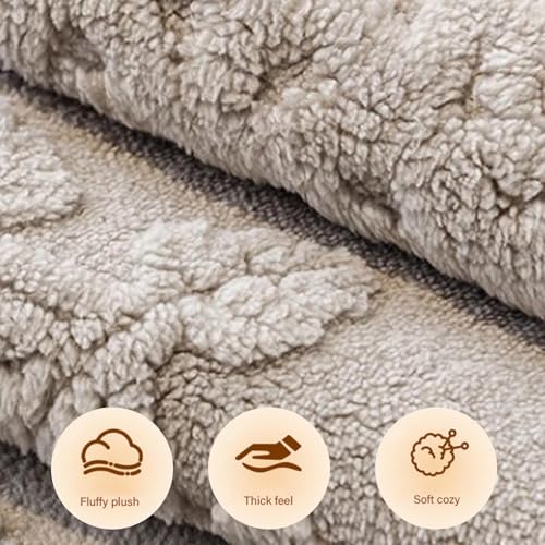 Plaid canapé velours chaud gris clair pour soirées cocooning - 3