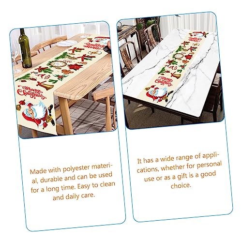 Chemin de table de Noël de qualité supérieure lot de 4 pièces drapé en polyester - 6