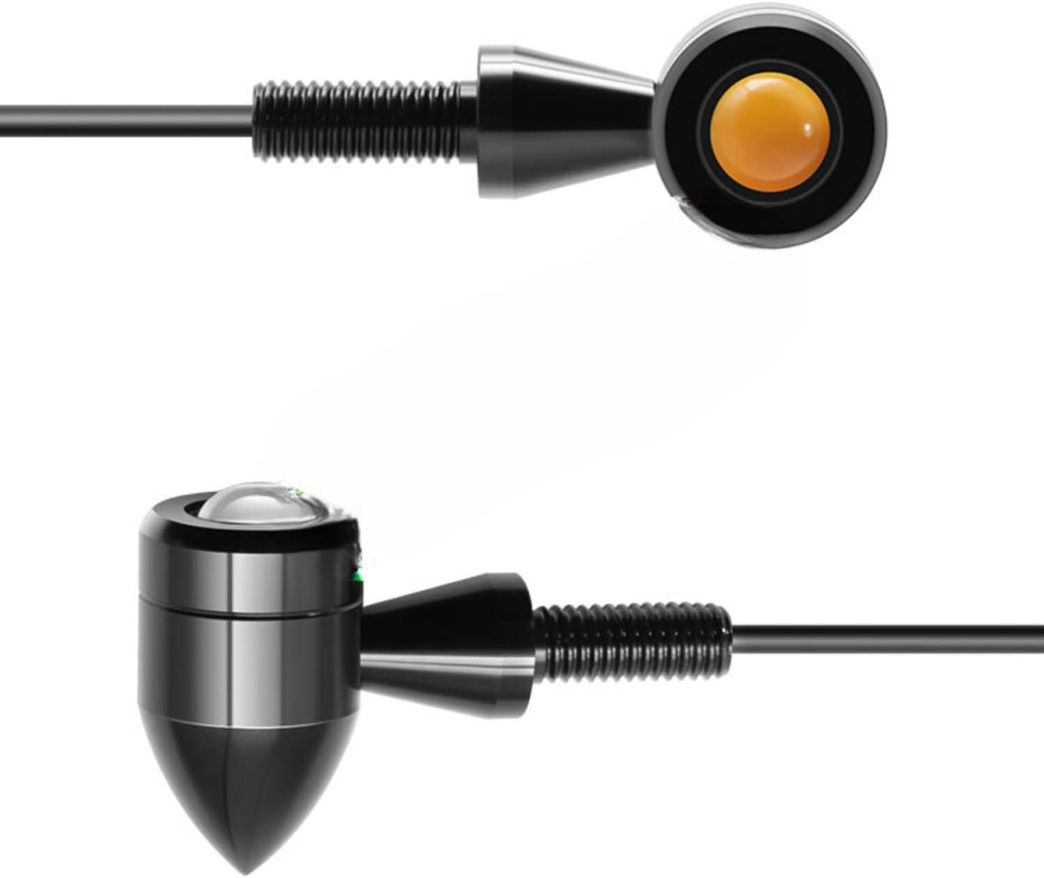 2pcs Mini Jet Bullet LED Turn Signal Lights for Motorcycle – Universal Metal Bike Indicators, Compact Front & Rear Amber Blinkers, bike side indicator light led,small light bike