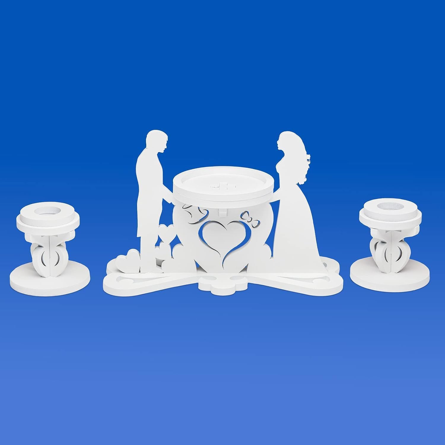 Unity Candles for Wedding Unity Candle Set with Unity Candle Table Holder for Bride and Groom