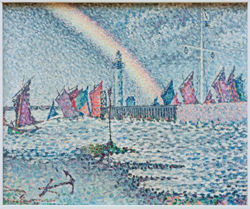 Affiche Paul Signac Entrée du Port de Honfleur toile de décoration de salon en 60x90cm