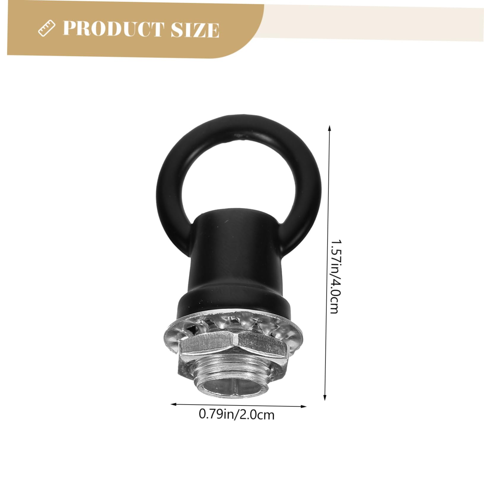 Cabilock Stylish Chandelier Ring Shape Loop Hooks Ceiling Hook Nuts for Light Fixtures Zinc Alloy Iron Construction