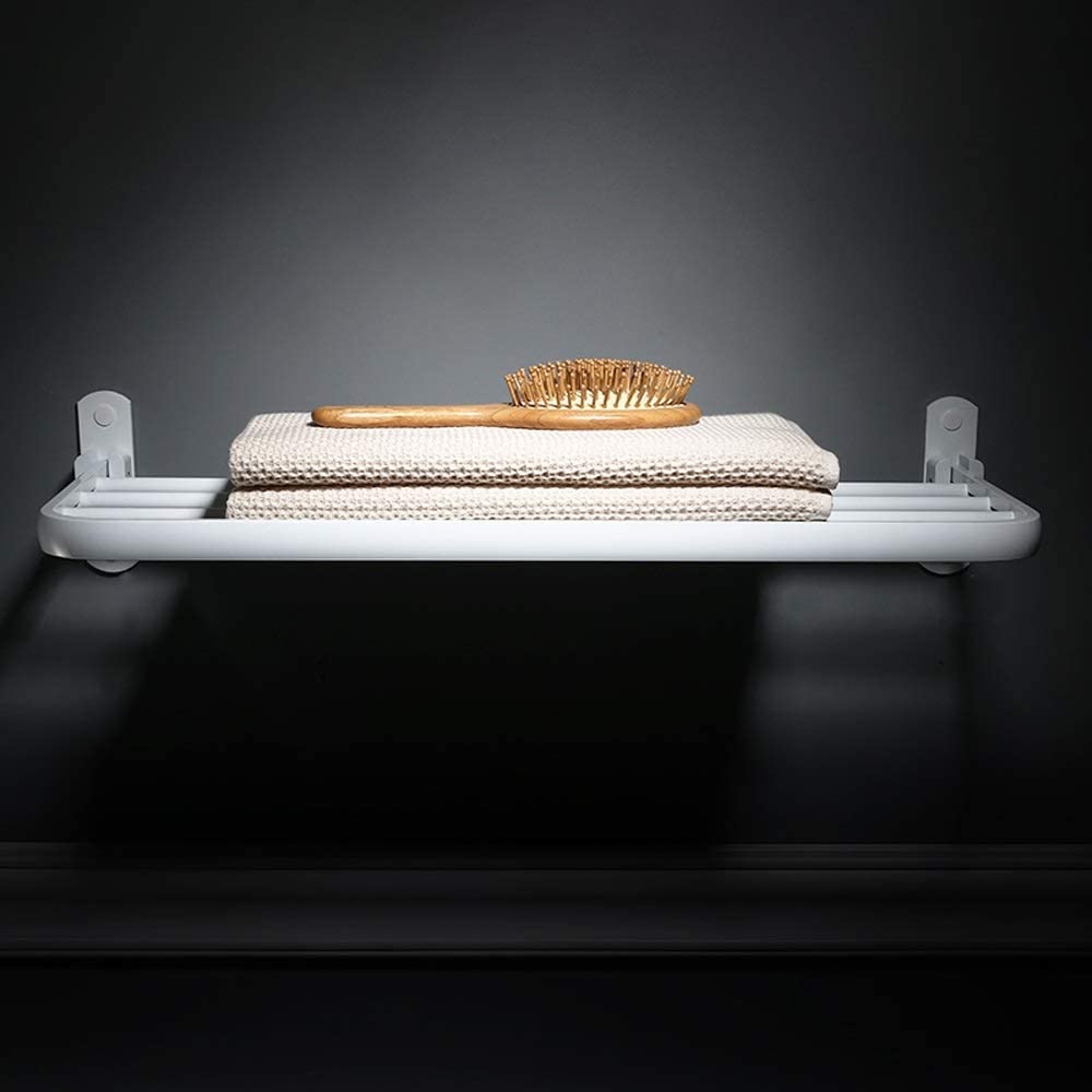 Toallero plegable de aluminio para solucionar la falta de espacio en baños pequeños