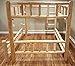 Log Bunk Bed Frame, Twin Over Full Size - Unfinished, Natural, Solid White Cedar Wood, Adults, Kids, Amish Handcrafted in USA