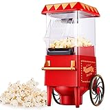 Hot Air Popcorn Popper Maker, 1200W Nostalgia Popcorn Machine with Measuring Cup, Fast Popping, ETL...