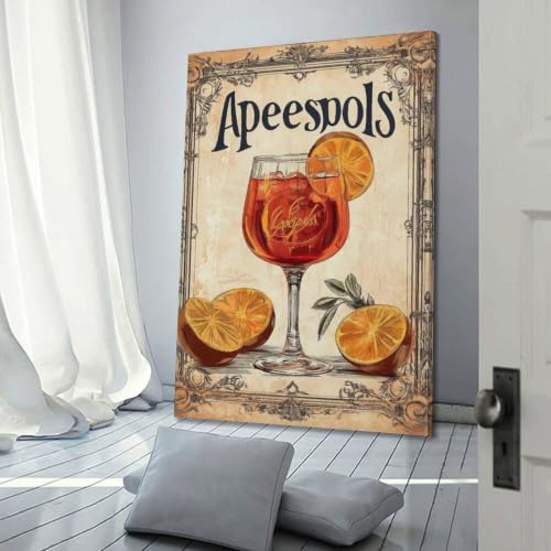Póster en lienzo de Aperol Spritz con marco estilo para renovar la decoración del hogar 3