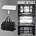 SCAVATA Wearable Cleaning Caddy Organizer with Handle & Shoulder Straps for Housekeepers, Under Sink & Car Cleaning Tool Organizer Bag with 4 Foldable Dividers (Black)