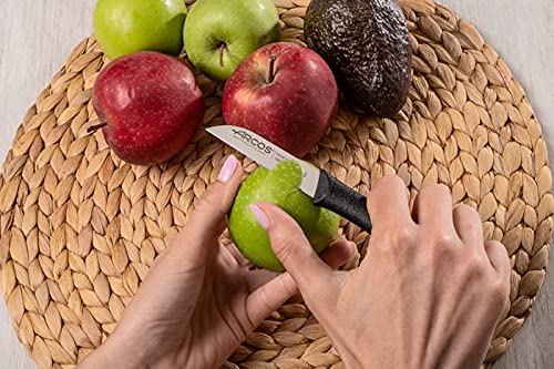 Arcos Nova - Cuchillo Mondador - Acero Inoxidable de 80 mm - Mango Color negro