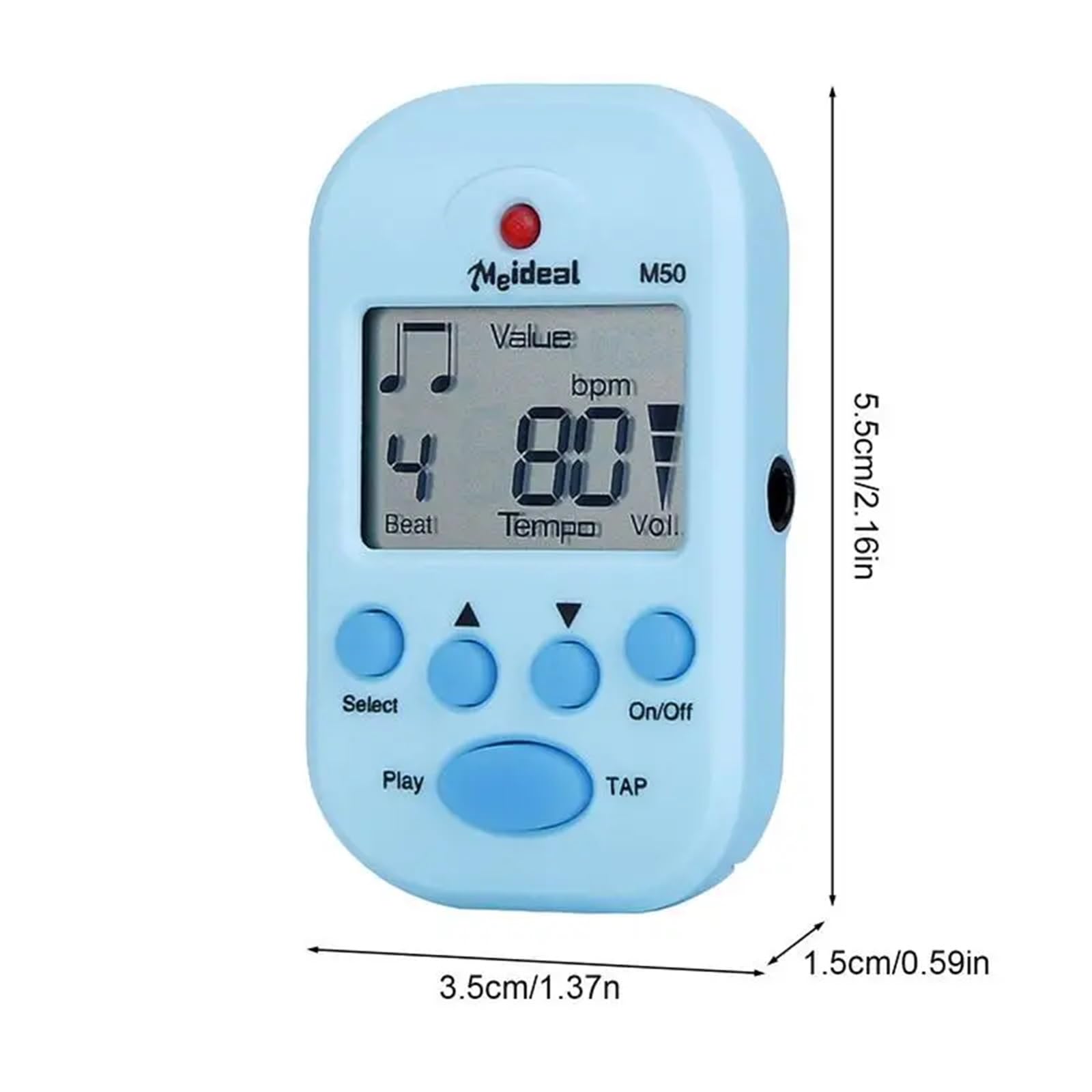 Metrónomo electrónico LCD, metrónomo de piano con volumen ajustable, metrónomo mecánico, afinador con 10 pulsaciones