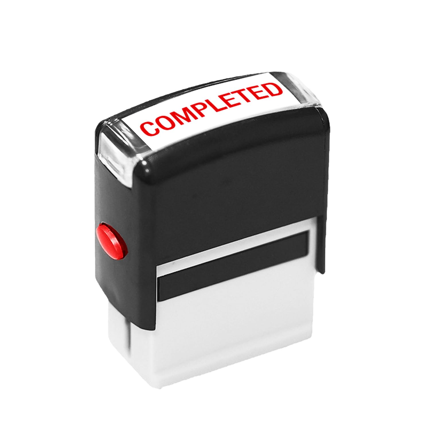 Onperpoe Self-Inking Rubber Stamp - Refillable Red Ink Label for Home School and Office (Completed), 4.6*6.7*2.6cm