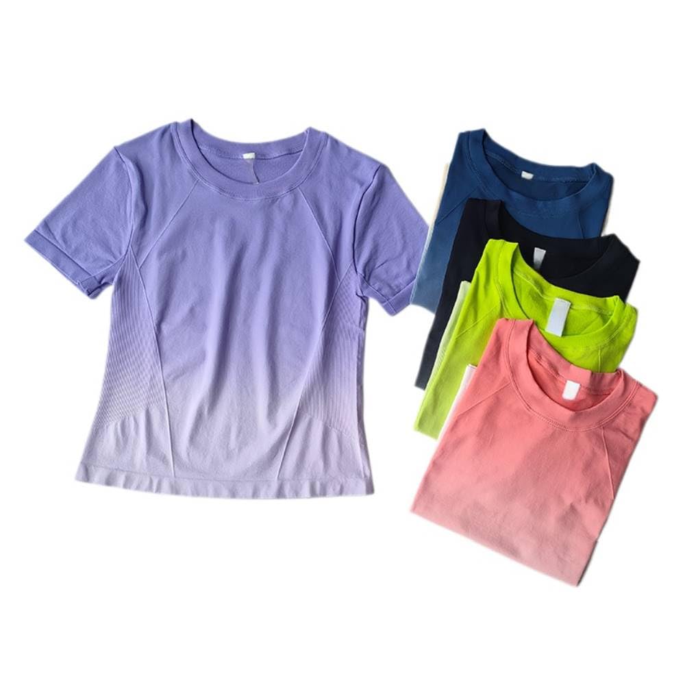 Camiseta Deporte Mujer,Top De Yoga para Mujer, Camiseta Transpirable De Manga Corta para Ropa Deportiva.