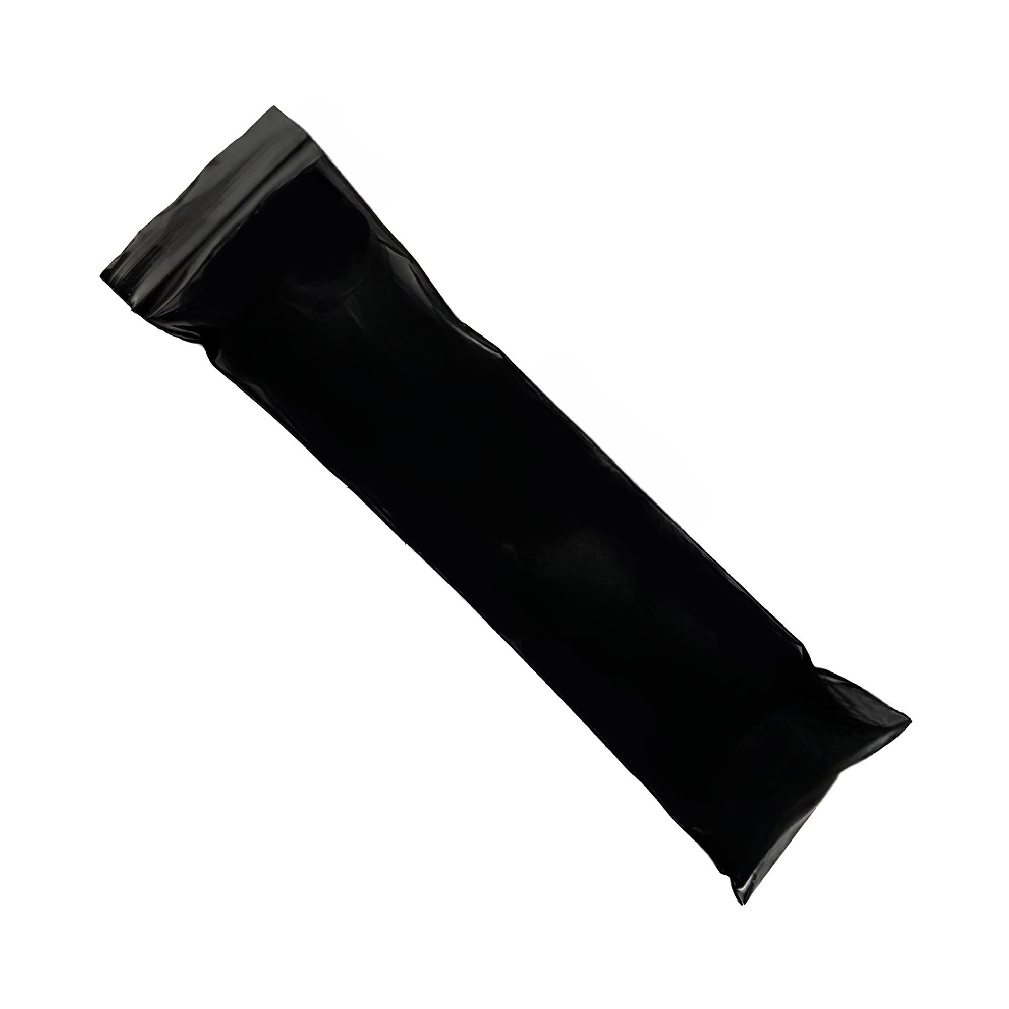 PABCK 100 Pieces Black Reclosable Zip Bags 5.1mil Thickness Poly Plastic Packaging Resealable Zipper Lock Closure Bag for Storage (2.8x13.8 inch)