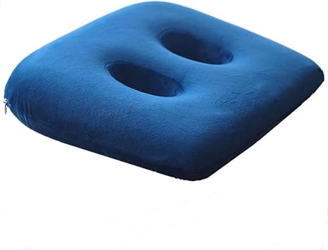 Ischial Tuberosity Seat Cushion with Two Holes for Sitting Bones-Washable & Breathable Cover Travelling,Reading,Home,Office, Yellow