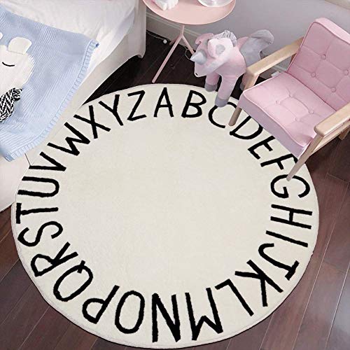 Shacos Round Kids Abc Rug Soft Alphabet Nursery Rug Educational Playroom Carpet For Kids Room Classroom Gift For Infant Toddlers (2.6 Ft, Beige) #TOP7
