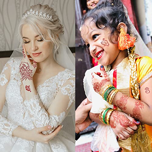 24 Sheets Henna Tattoo Stencils, 276+Pcs Temporary Tattoo Stencils For Women Girls Kids Reusable Face Body Paint Diy Art Glitter Airbrush Tattoo Stencils Pack #TOP1