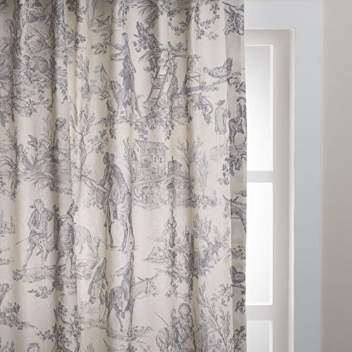 Maison D' Hermine Curtain 100% Cotton One Panel 50"X108" Light-Filtering Sheer, Easy Hanging With A Rod Pocket & Loop For Living Rooms Bedrooms Offices, The Miller - Paloma Grey - Spring/Summer #TOP7