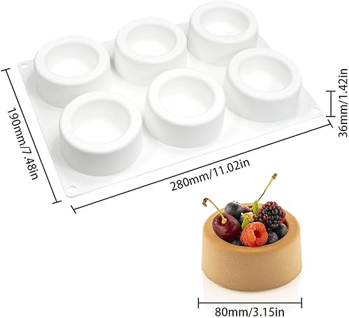Miniatura 2 de mostsom Moldes de silicona para mousse, diseño de taza redonda, moldes de silicona para tartas, herramientas para hornear postres, molde de mousse,