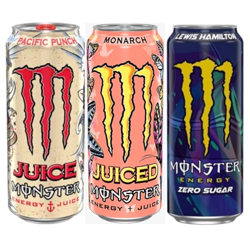 Image of Monster Energy Drink Variety Pack By Cougar, Zero Sugar and Juice Options, 12 Flavours Assortment (Imported-USA) Classic