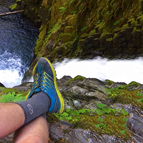 Cloudline Crew Hiking Socks - Light Cushion Merino Wool, Anti-Blister, Moisture Wicking, Breathable, Midnight, Size Large (Men 9-11.5, Women 10-12.5) #TOP2
