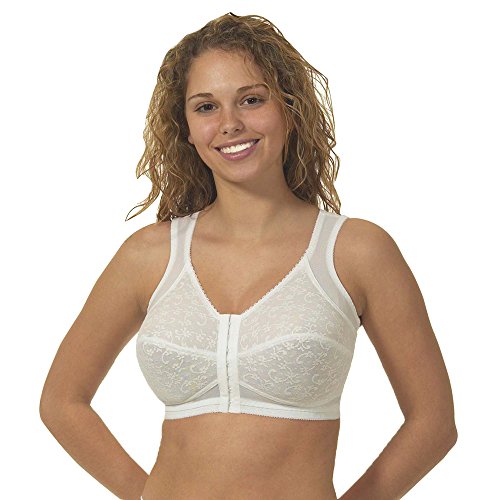 Front Closure Bandeau Bra | 9605 | Made in USA | Soft Cups w/Back Support | Wire-Free Everyday Comfort | Sizes 34B–52F