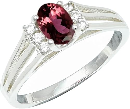 Pink Tourmaline Lab Grown Gemstone Silver plated Meditation Ring Men & Women All