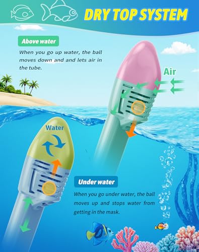 Máscara de buceo para niños antivaho con visión gran angular y soporte cámara 2