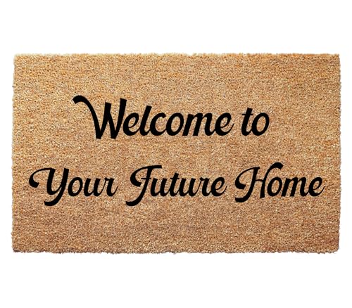 clicked craft Welcome to Your Future Home Doormat - Realtor Open House Entry Mat Real Estate Front Door Rug Entry Mat for Real Estate Showings Coir Doormat for Realtors