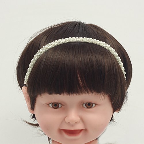 Baptism Headband for Baby Infant Toddler Girls White Christening Headband (3-12 Months)4