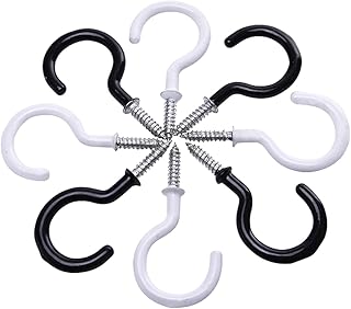 Cabilock 20pcs 2 Screw Hooks Heavy Duty Mug Hooks Heavy Duty Hooks Hanger Hooks Plastic Hook question Mark Hook Towel Hook Clothes Hooks Hook Rack Door Hook Wall Hook Plant Coat Hanger