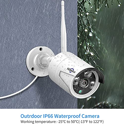 Hiseeu Camera Add On 3Mp Outdoor Wireless Security Camera, Waterproof Outdoor Indoor 3.6Mm Lens Ir Cut Day & Night Vision With Power Adapter, Compatible 8Ch Wireless Security Camera System #TOP2
