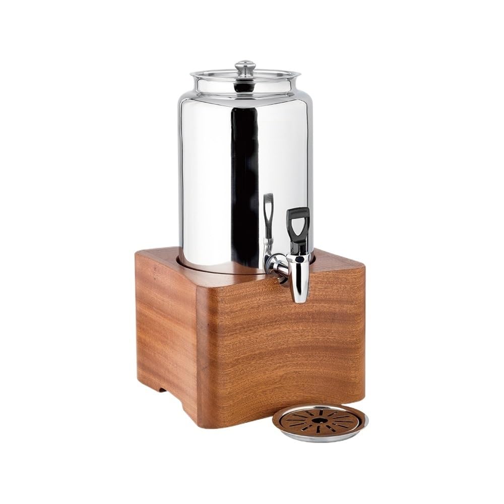 ASerZenith Juice Dispenser 2Pcs Drink Dispenser With Spigot Beverage Dispenser With Stand Perfect For Parties & Weddings Pitcher For Lemonade Ice Chamber(Stainless Steel)