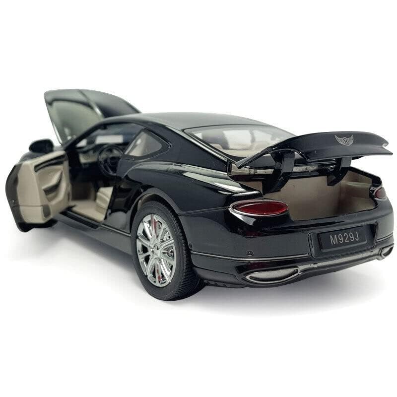 Image of 1:24 Scale Big Bentley Continental GT Toy Car | Metal Pullback Diecast Car for Kids with Openable Doors, Sound, Light Effects Toy for Car Enthusiasts (Color As Per Available),multicolor