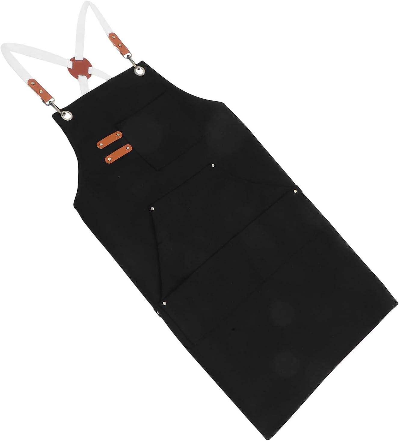 Ipetboom Men’s Heavy Duty Thick Canvas Work Apron with Multiple Pockets for Bbq, Woodworking, Welding, and Outdoor Use, Black Waist Tool Apron for Gardening and Crafts