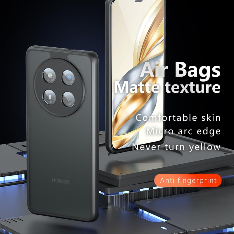 Image of Back Cover Compatible with Honor X9C 5G - Matte Black Case | Slim Rubber Mobile Cover | Anti-Scratch Back Cover | Soft Touch Phone Case | Lightweight Mobile Case