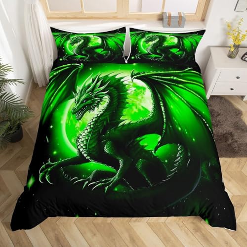Housse de couette dragon 220x240 moderne en microfibre grand confort - 2