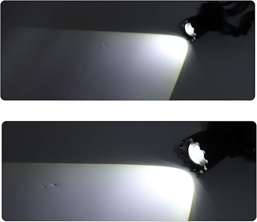 Miniatura 8 de Linterna frontal recargable por USB, 3000lm 90 grados ajustable manos linterna para acampar al aire libre senderismo correr iluminación de