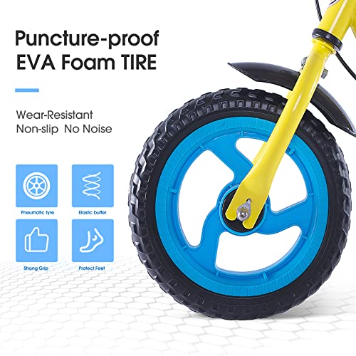 Haptoo 12 Inch Balance Bike For Toddlers And Kids Aged 3-6 Years Old, Kids Balance Bike With Handbrake, No Pedal Training Bicycle Best Gift For Boys And Girls #TOP6