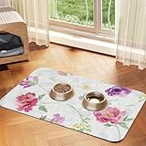 ❤ Composition de matériaux de qualité supérieure : Fabriquée avec une surface en polyuréthane de haute qualité et un dessous en caoutchouc antidérapant, cette nappe en cuir absorbante pour animaux de compagnie assure durabilité et stabilité, ce qui la rend parfaite pour tout espace de repas.
