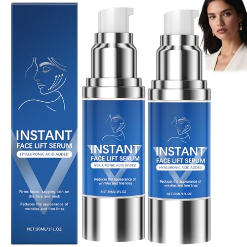 Crema reafirmante facial instantánea, crema reafirmante facial instantánea, crema hidratante de día y noche para mujeres, relleno de arrugas, reduce arrugas y líneas finas, para rostro y cuello (2