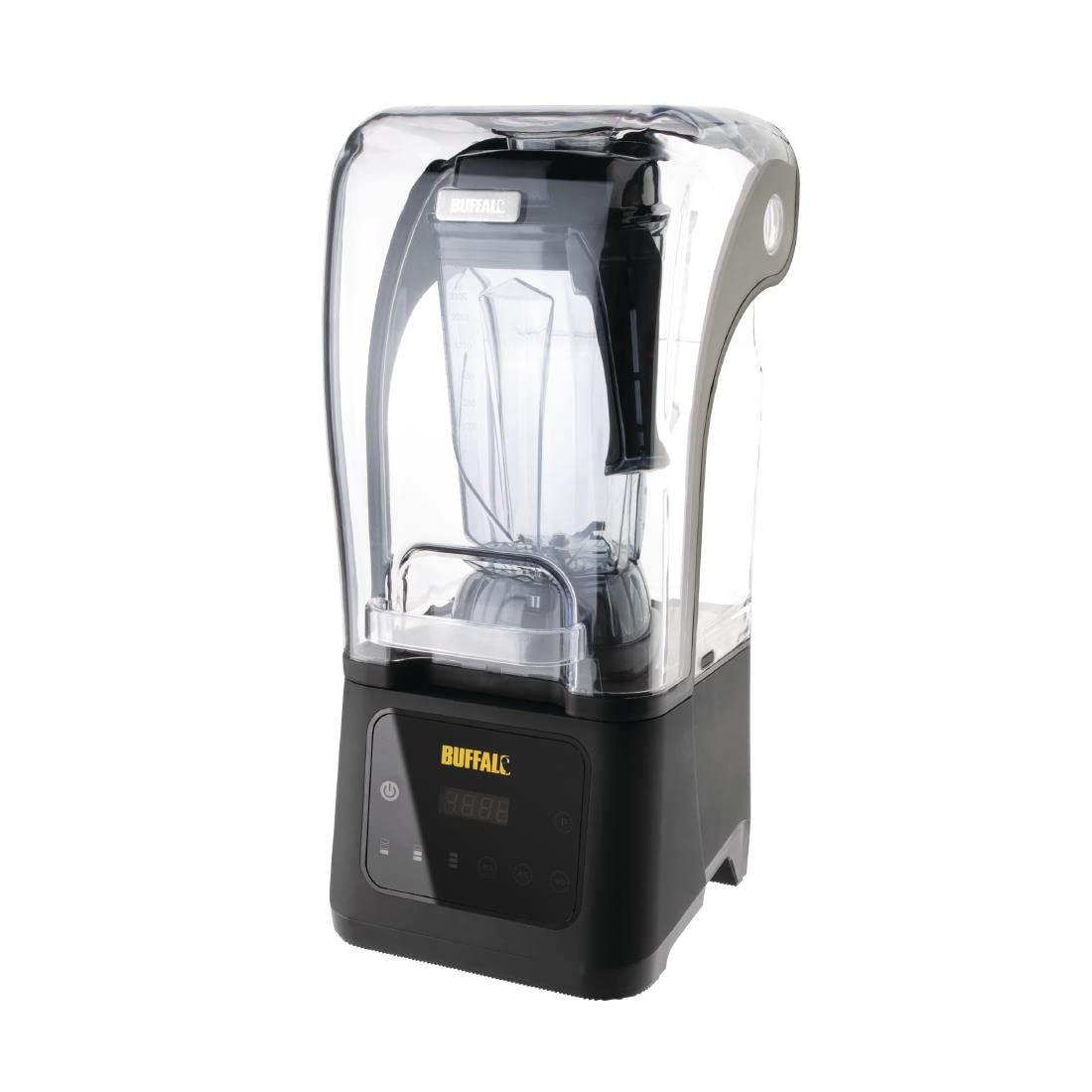 Buffalo Blender de bar digital professionnel puissant 1,68 kW avec capot d'insonorisation 2,5 litres, Acier inoxydable et plastique durables, Fonctions minuterie et impulsion, CY141