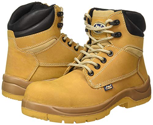 Allen Cooper Tan Shock Absorbing Nitrile Rubber Sole with DIP PU Midsole 300°C Heat Resistant Composite Toe Safety Boot, 9