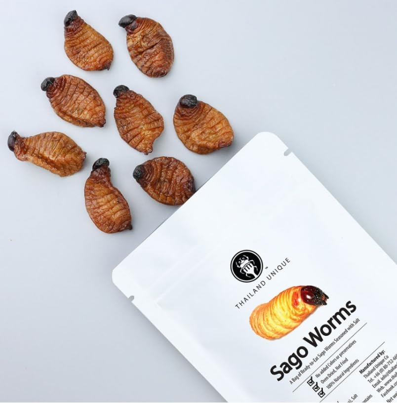 Thailand Unique Sago Worm and Grasshopper Bags 2 Pack Variety - Image 3