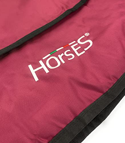 Sacoche de box imperméable bordeaux Horses avec fixations stables