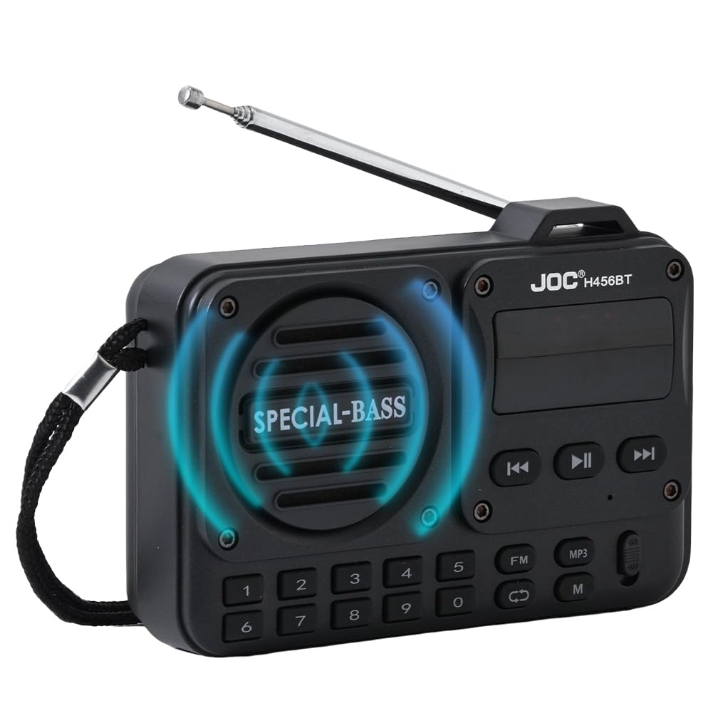 Radio FM Digital portátil, grabadora de Radio Digital Recargable BT 5.4, Altavoz de Radio para Viajes en casa, Regalos para Personas Mayores