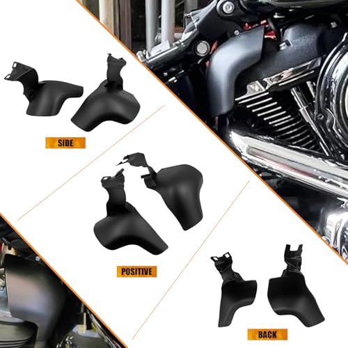 HCmotorku Motorcycle Mid Frame Air Deflector Heat Shield Fit for Harley Softail Breakout Street Bob Fat Bob Low Rider FXBR 2018-2024 Black - Thumbnail 3