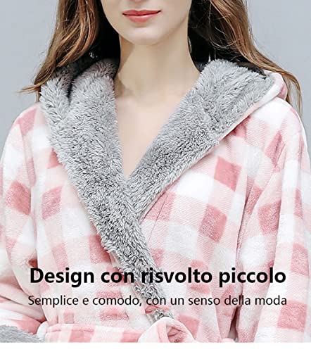 Vestido de aderezo hombre de franela con capucha y bata de baño patchwork 4