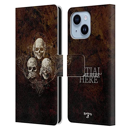 Coque portefeuille iPhone 14 Plus personnalisée antichoc crâne